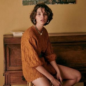 Sezane Sailor Sweater - Camel - Medium